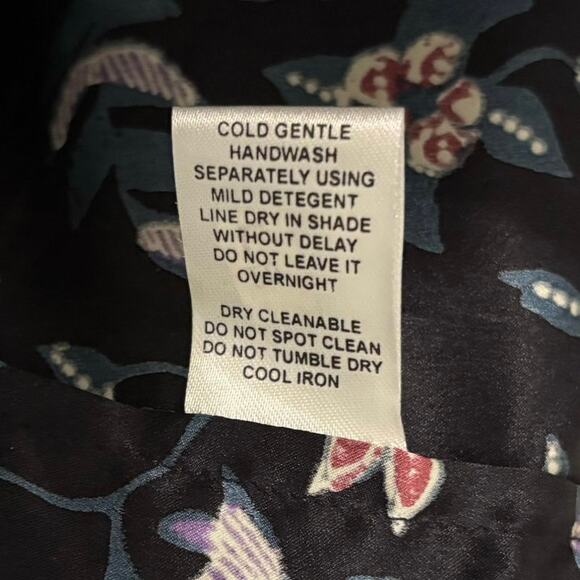 Revolve Natalie Martin Black Purple 100% Silk Briana Lotus Maxi Dress Size Small - Picture 6 of 7